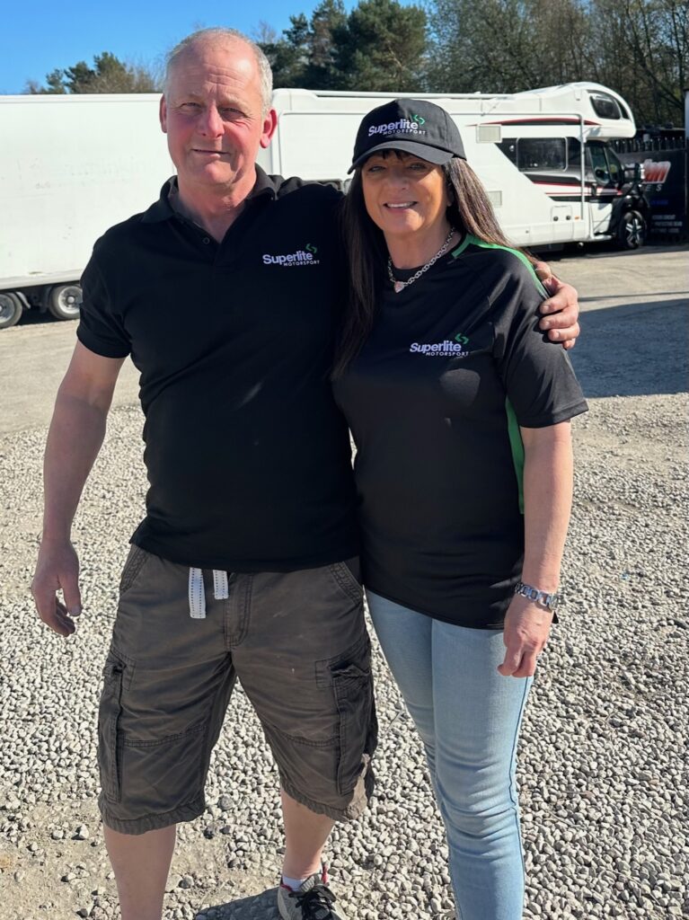 Nick Turner and Carolyne Rushton are modelling the new branded Cratus tee-shirt, polo shirt and baseball cap